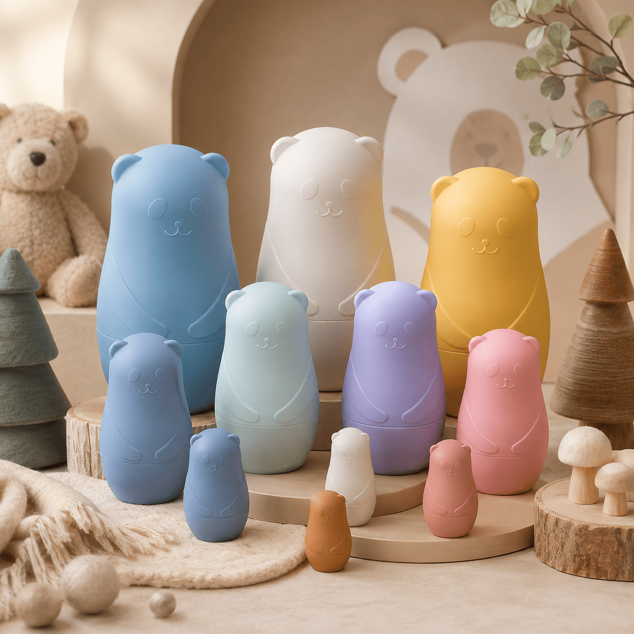 Poupées Gigognes Montessori en Silicone