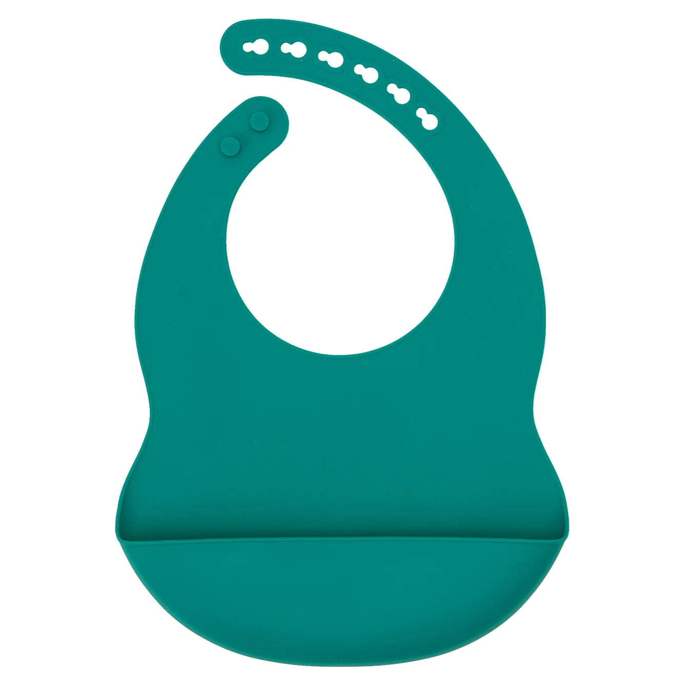 bavoir bébé silicone alimentaire bleu avec récupérateur anti taches et antidérapant