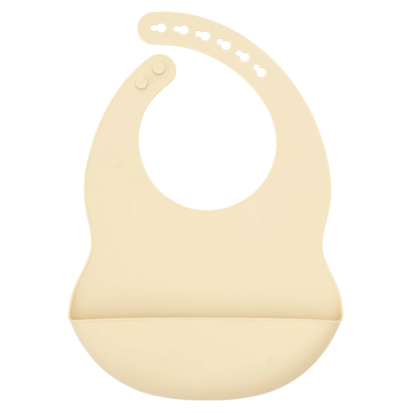 bavoir bébé silicone jaune avec récupérateur anti taches et antidérapant
