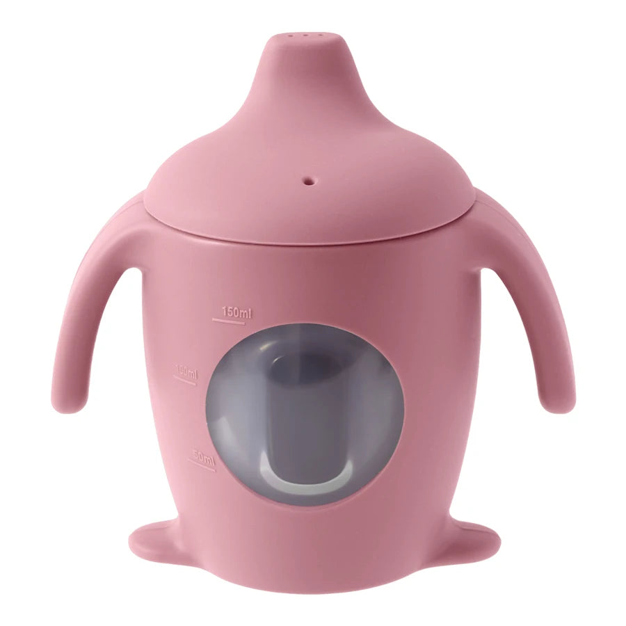 gourde bébé en silicone avec poignées anti fuite