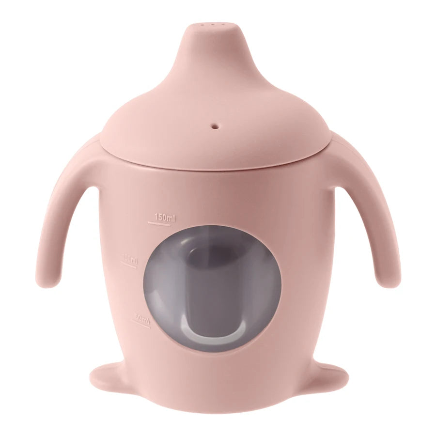 gourde bébé en silicone avec poignées anti fuite