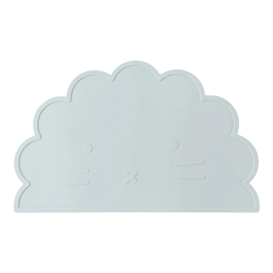 set de table bébé silicone bleu antidérapant forme animal facile à nettoyer