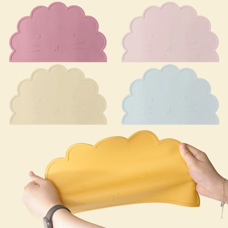 set de table bébé silicone résistant antidérapant forme animal facile à nettoyer