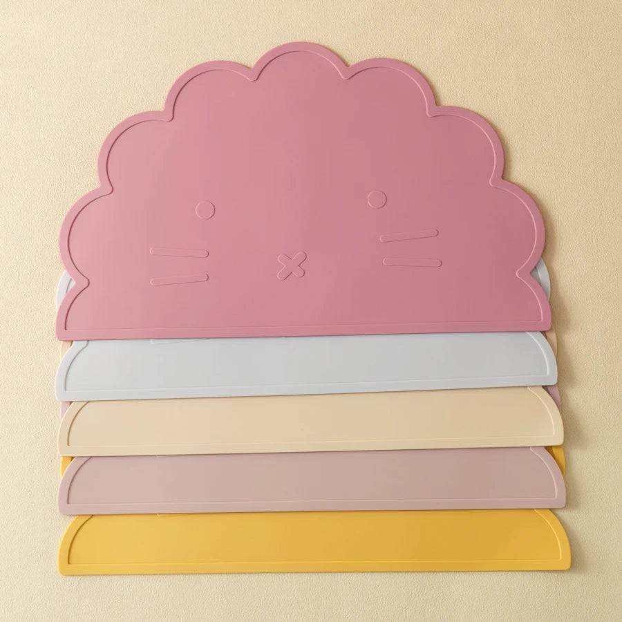 set de table bébé silicone  antidérapant forme animal facile à nettoyer