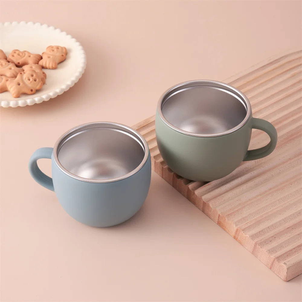 tasse bébé en inox 304 avec revêtement silicone antidérapant